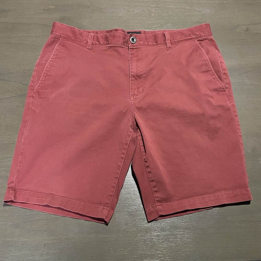 RVCA Mens Size 38 Shorts Red Weekend Stretch Chino 20” Elastane Flat Front